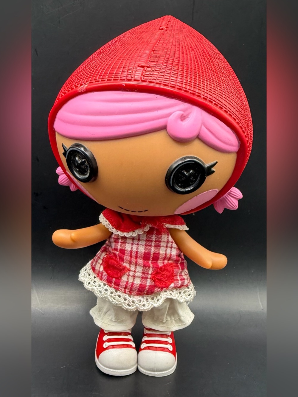 Lalaloopsy- Littles,‎ Red & Pink Cute Doll Figure with Checkered Dress
